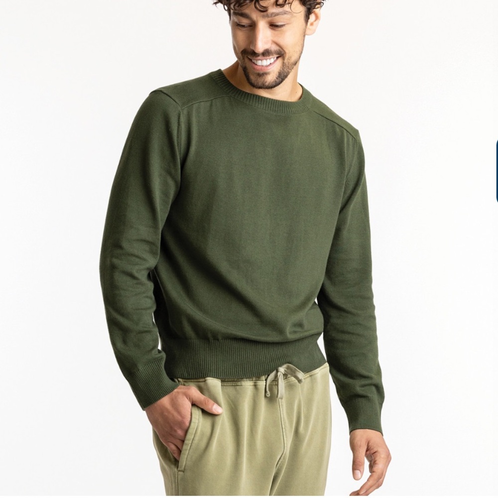 Maggie’s Organics Unisex Pine Green Sweater 100% Cotton Medium